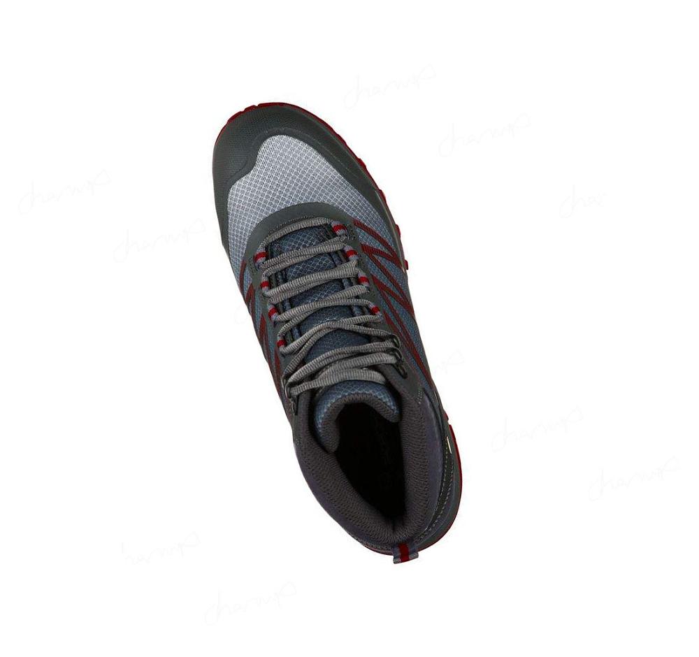 Zapatos De Trabajo Skechers Puxal - Firmle ESD Comp Puntera Hombre Gris Rojas | A661A_AR