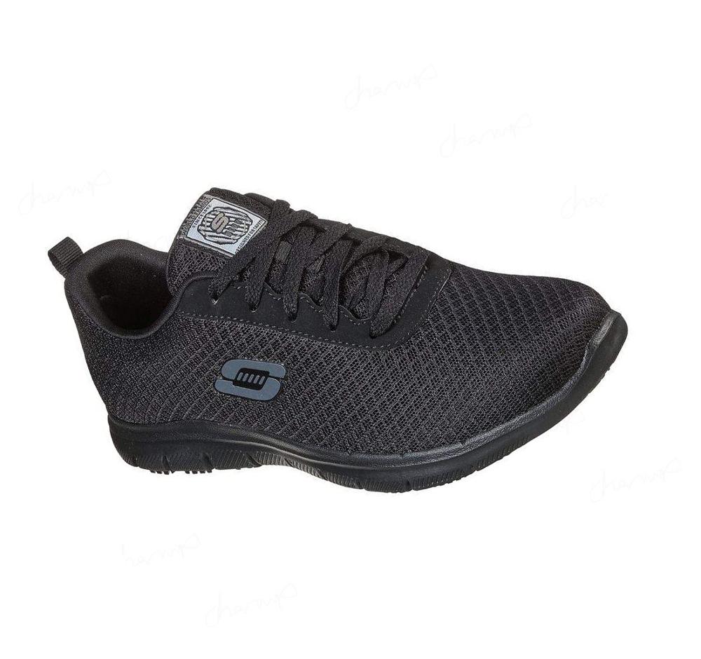 Zapatos De Trabajo Skechers Relaxed Fit: Ghenter - Bronaugh SR Mujer Negras | 5121Q_AR