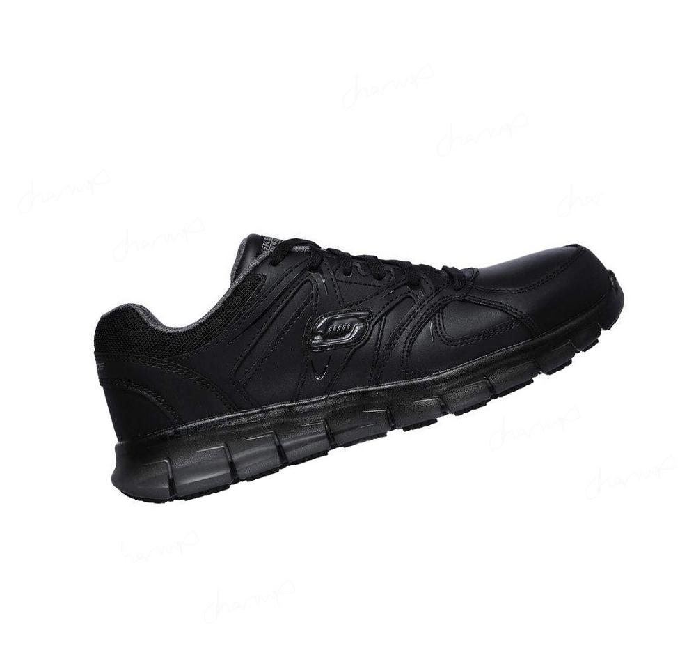 Zapatos De Trabajo Skechers Relaxed Fit: Synergy - Ekron Alloy Puntera Hombre Negras Gris | 51618_AR