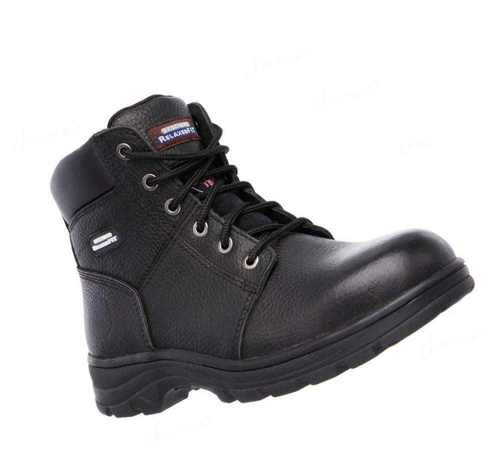 Zapatos De Trabajo Skechers Relaxed Fit - Workshire ST Hombre Negras | 58613_AR