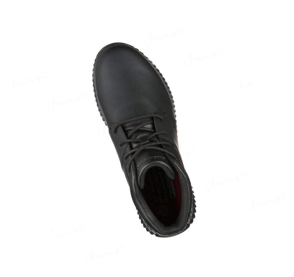 Zapatos De Trabajo Skechers Relaxed Fit: Cessnock - Alesser SR Hombre Negras | 5911X_AR