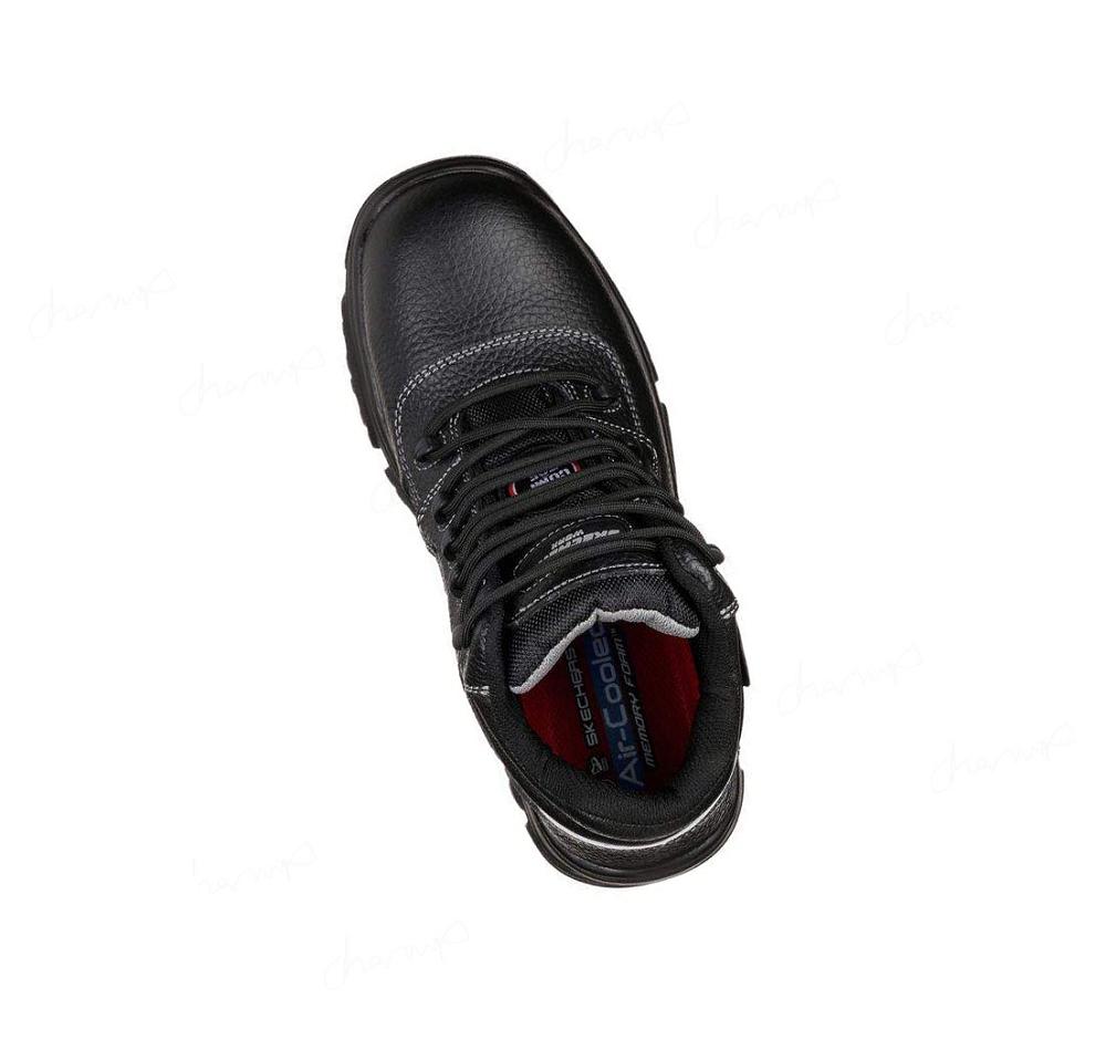 Zapatos De Trabajo Skechers Relaxed Fit: Burgin - Sosder Comp Puntera Hombre Negras | 5A11P_AR