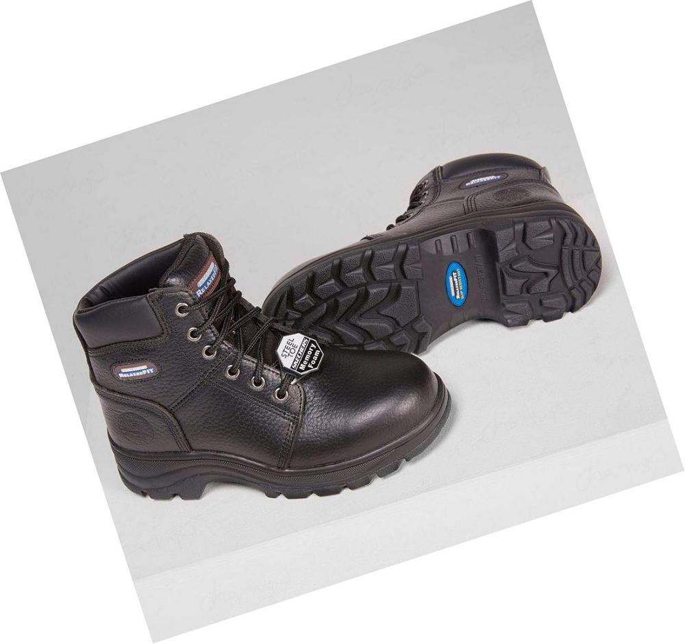 Zapatos De Trabajo Skechers Relaxed Fit: Workshire - Peril ST Mujer Negras | 5AT13_AR