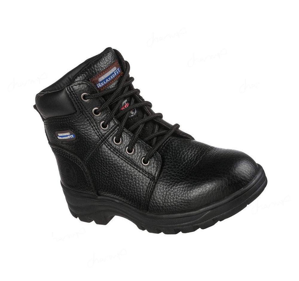 Zapatos De Trabajo Skechers Relaxed Fit: Workshire - Peril ST Mujer Negras | 5AT13_AR