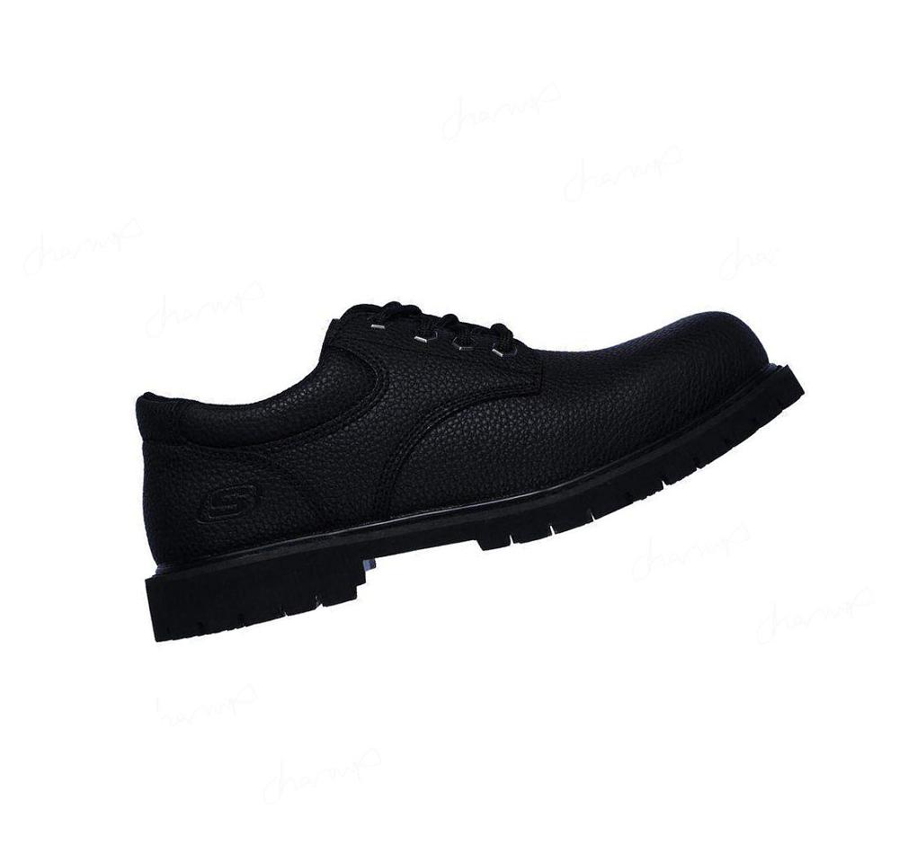 Zapatos De Trabajo Skechers Relaxed Fit: Cottonwood - Jaken SR Hombre Negras | 6061P_AR