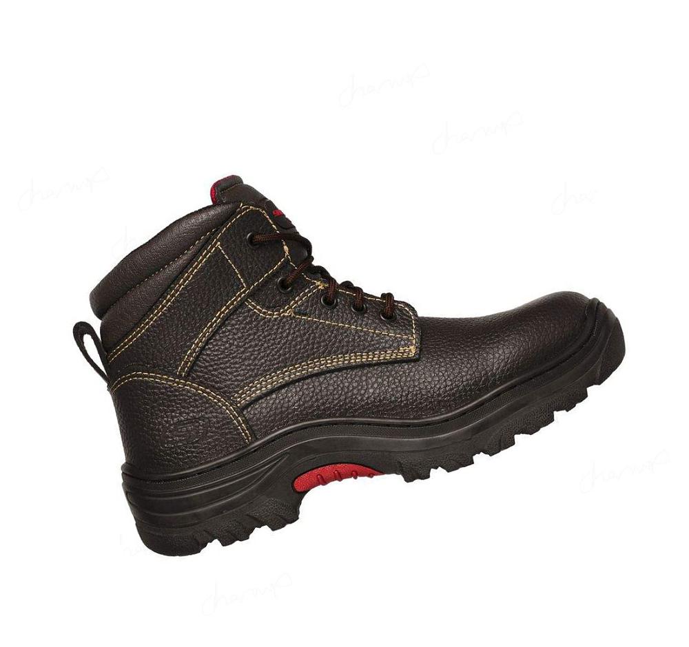 Zapatos De Trabajo Skechers Relaxed Fit: Burgin - Congaree Hombre Marrones | 6286R_AR