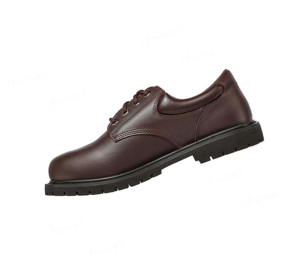 Zapatos De Trabajo Skechers Relaxed Fit: Cottonwood - Vorbeck SR Hombre Marrones | 6386C_AR