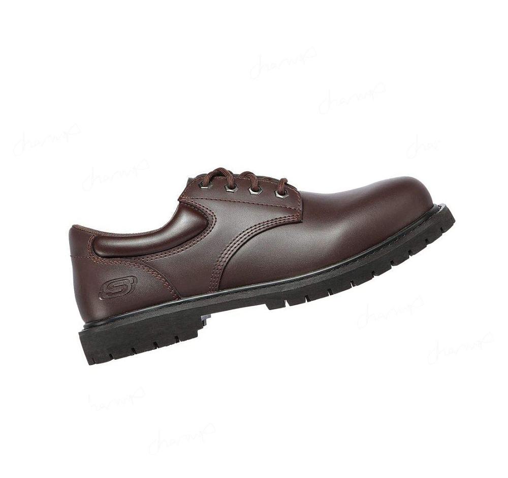 Zapatos De Trabajo Skechers Relaxed Fit: Cottonwood - Vorbeck SR Hombre Marrones | 6386C_AR