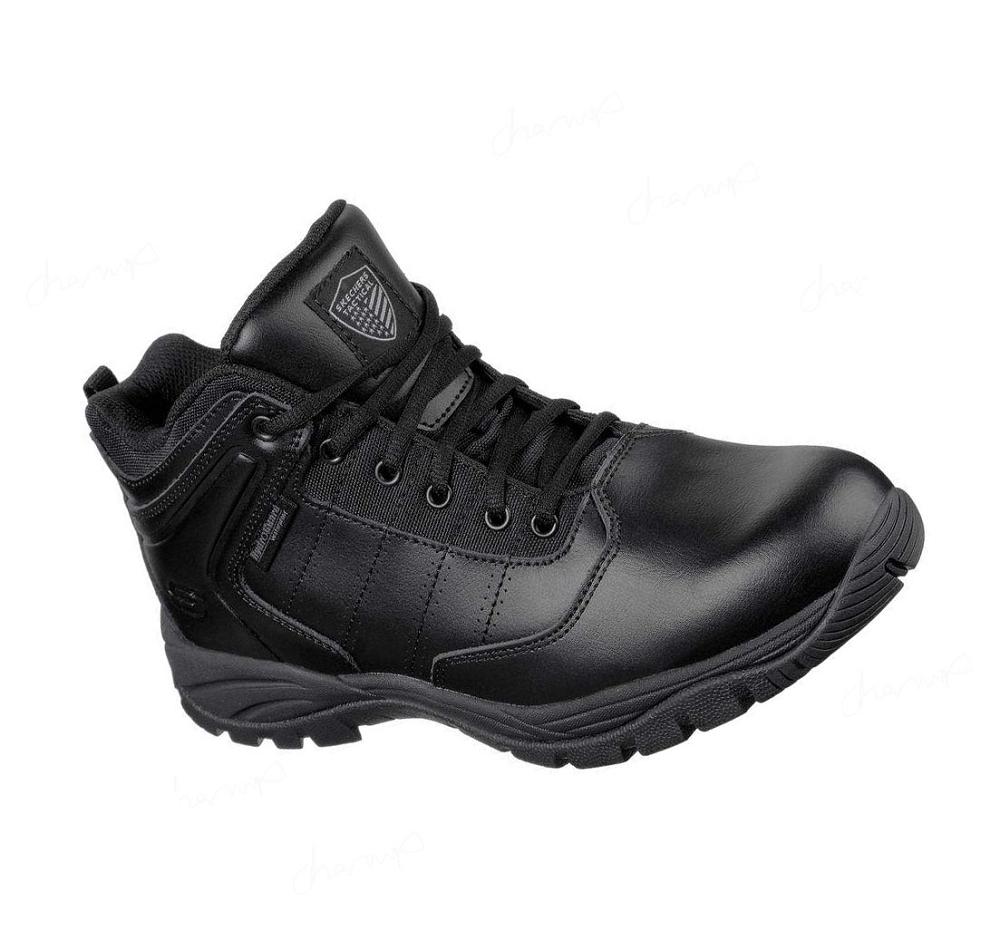 Zapatos De Trabajo Skechers Relaxed Fit: Braly Tactical Hombre Negras | 6536S_AR