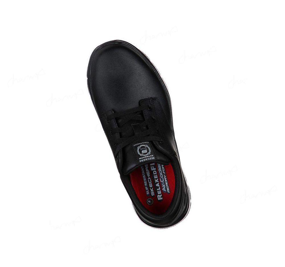 Zapatos De Trabajo Skechers Relaxed Fit: Flex Advantage - Fourche SR Hombre Negras | 6586L_AR