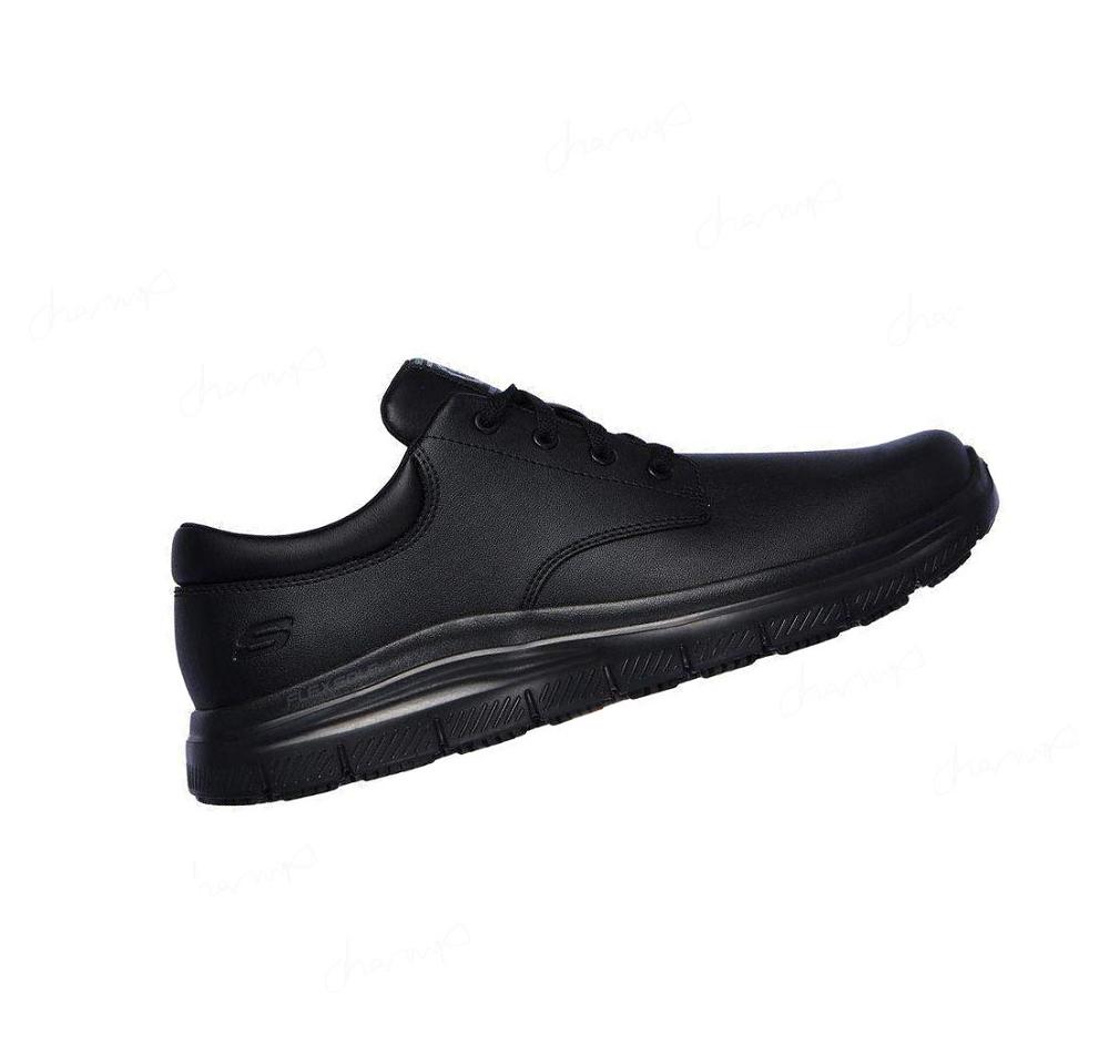 Zapatos De Trabajo Skechers Relaxed Fit: Flex Advantage - Fourche SR Hombre Negras | 6586L_AR