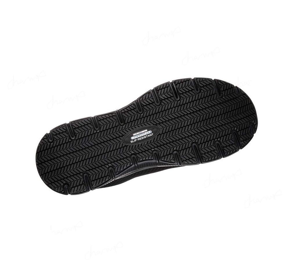 Zapatos De Trabajo Skechers Relaxed Fit: Flex Advantage - Bendon SR Hombre Negras | 6686W_AR