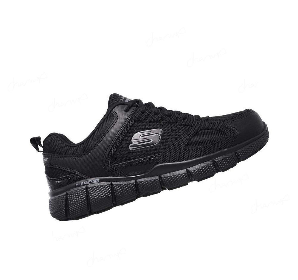 Zapatos De Trabajo Skechers Relaxed Fit: Telfin - Sanphet SR Hombre Negras | 6811Q_AR