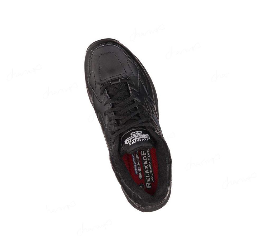 Zapatos De Trabajo Skechers Relaxed Fit: Felton SR Hombre Negras | 6T36K_AR