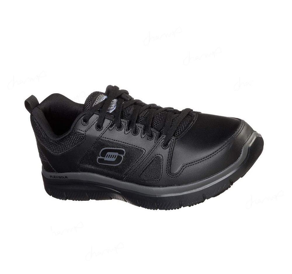 Zapatos De Trabajo Skechers Relaxed Fit: Flex Advantage SR Hombre Negras | 6T86A_AR