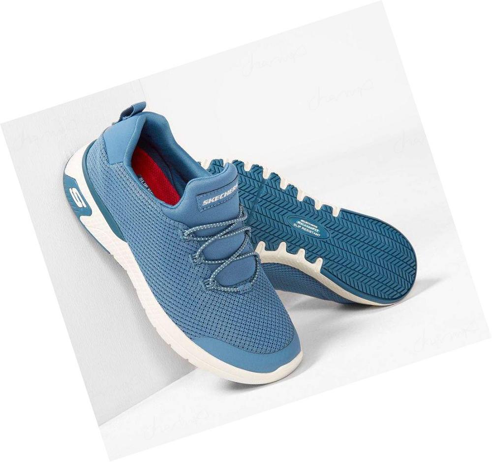 Zapatos De Trabajo Skechers Relaxed Fit: Marsing - Waiola SR Mujer Azules | A521D_AR