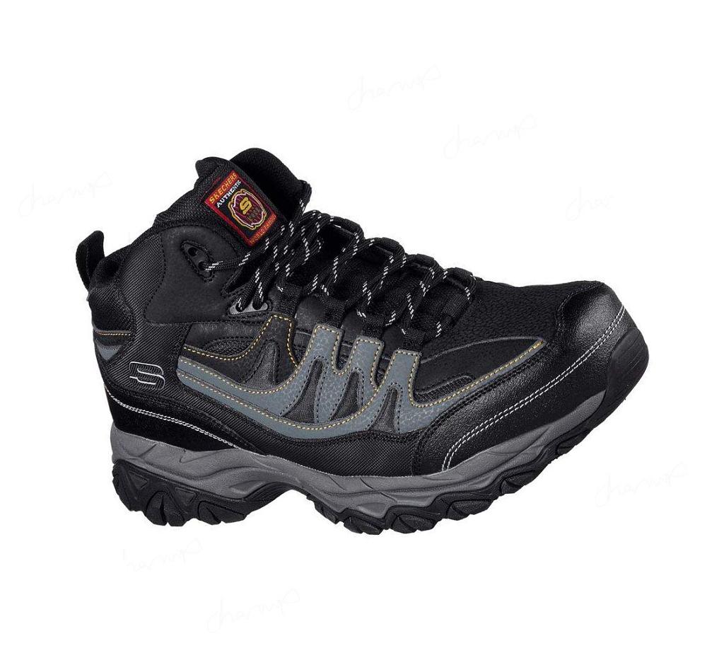 Zapatos De Trabajo Skechers Relaxed Fit: Holdredge - Rebem ST Hombre Negras Gris | A5613_AR