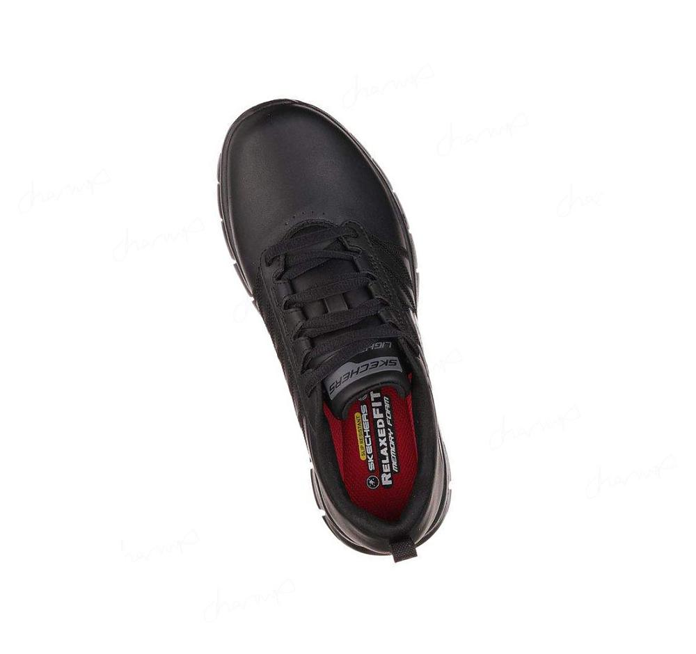 Zapatos De Trabajo Skechers Relaxed Fit: Sure Pista - Erath SR Mujer Negras | A5A6B_AR