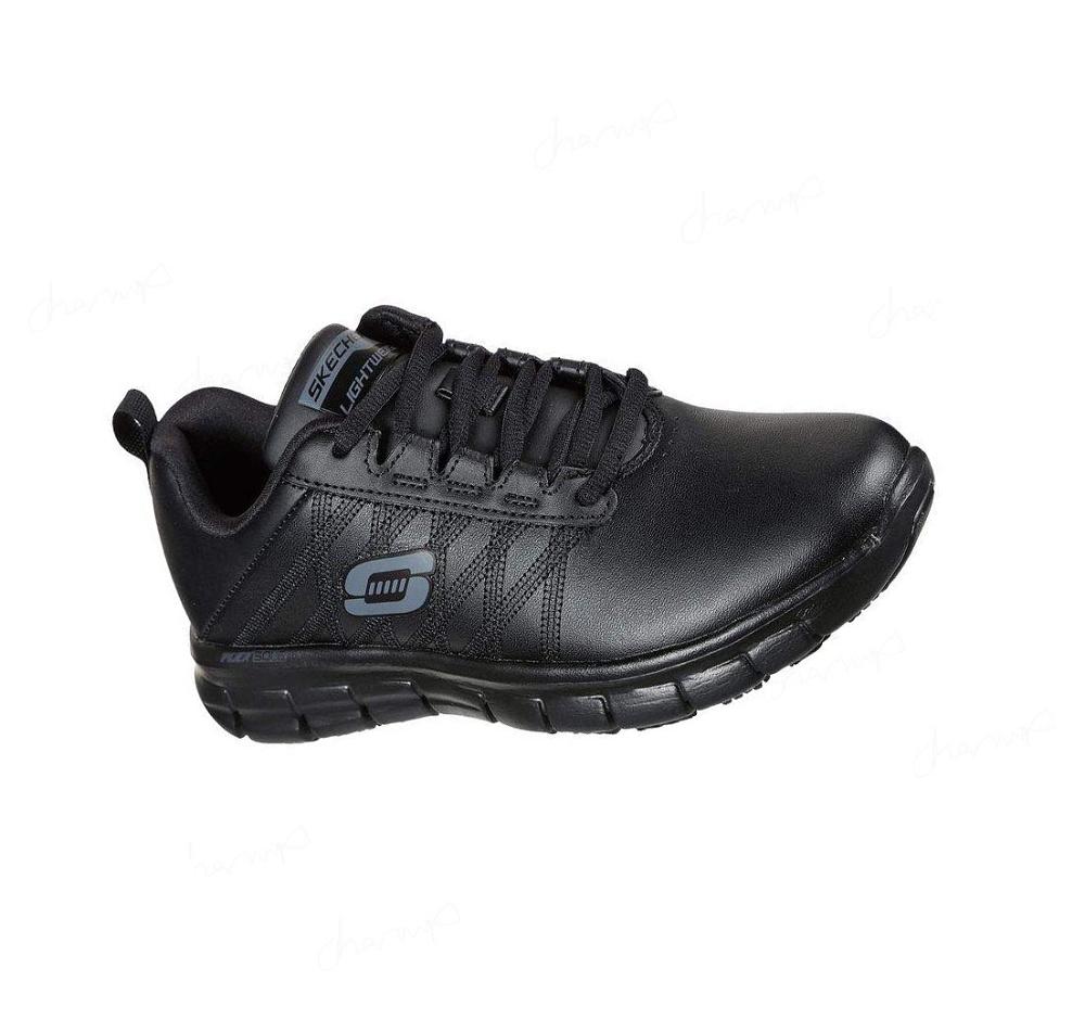 Zapatos De Trabajo Skechers Relaxed Fit: Sure Pista - Erath SR Mujer Negras | A5A6B_AR