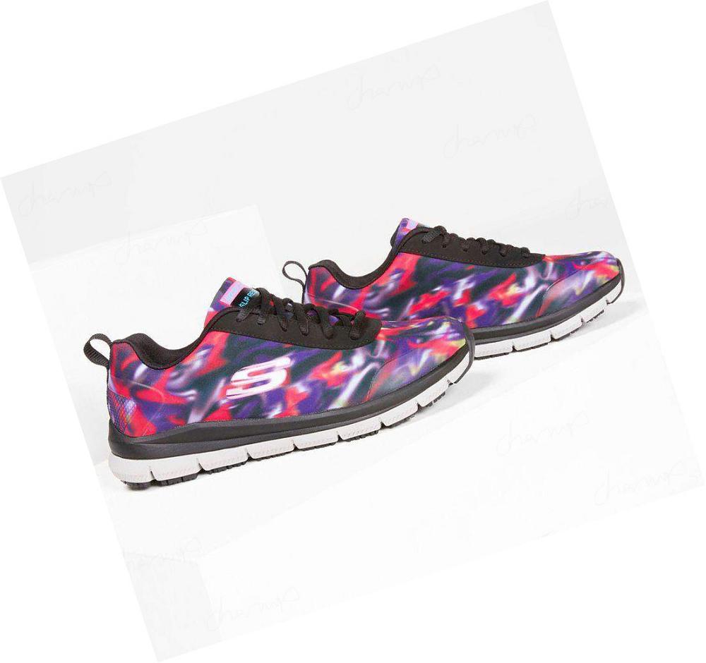 Zapatos De Trabajo Skechers Relaxed Fit: Comodidad Flex SR - HC Pro SR Mujer Negras Multicolor | A621E_AR