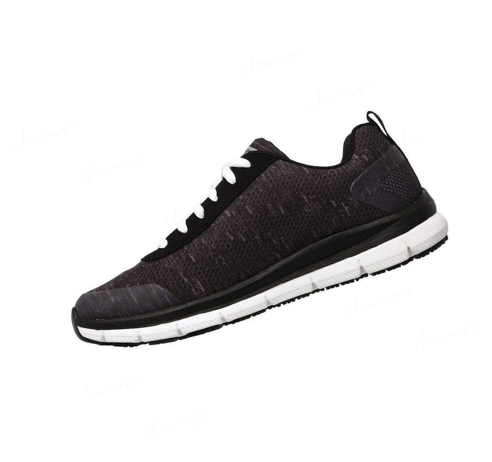 Zapatos De Trabajo Skechers Relaxed Fit: Comodidad Flex SR - HC Pro SR Mujer Negras Blancas | A6A65_AR