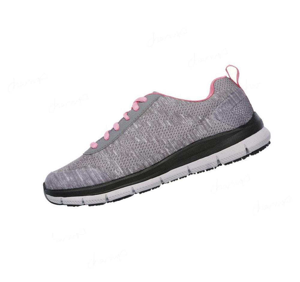 Zapatos De Trabajo Skechers Relaxed Fit: Comodidad Flex SR - HC Pro SR Mujer Gris Rosas | A6T1D_AR