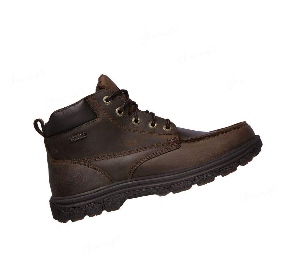 Zapatos De Trabajo Skechers Relaxed Fit: Vicksburk - Gentain WP Hombre Marrones | A886A_AR