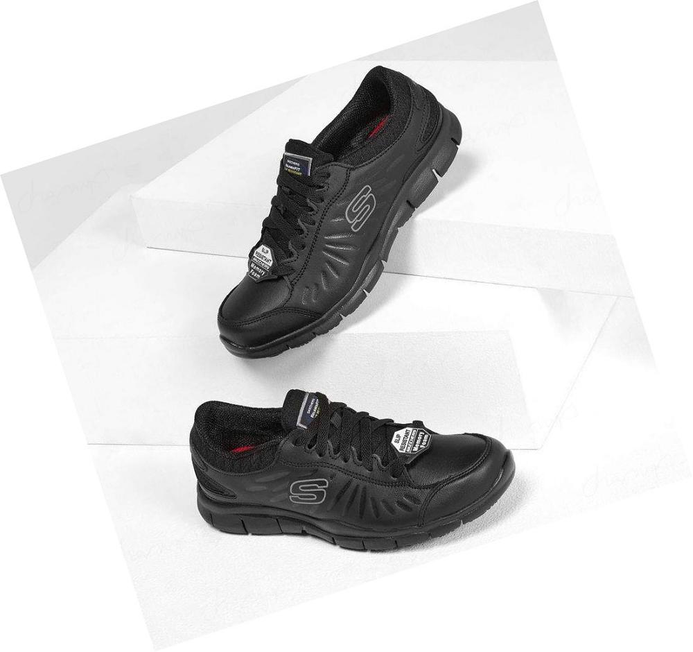 Zapatos De Trabajo Skechers Relaxed Fit - Eldred SR Mujer Negras | A8T1X_AR