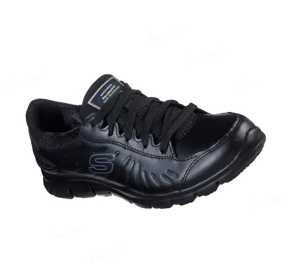 Zapatos De Trabajo Skechers Relaxed Fit - Eldred SR Mujer Negras | A8T1X_AR