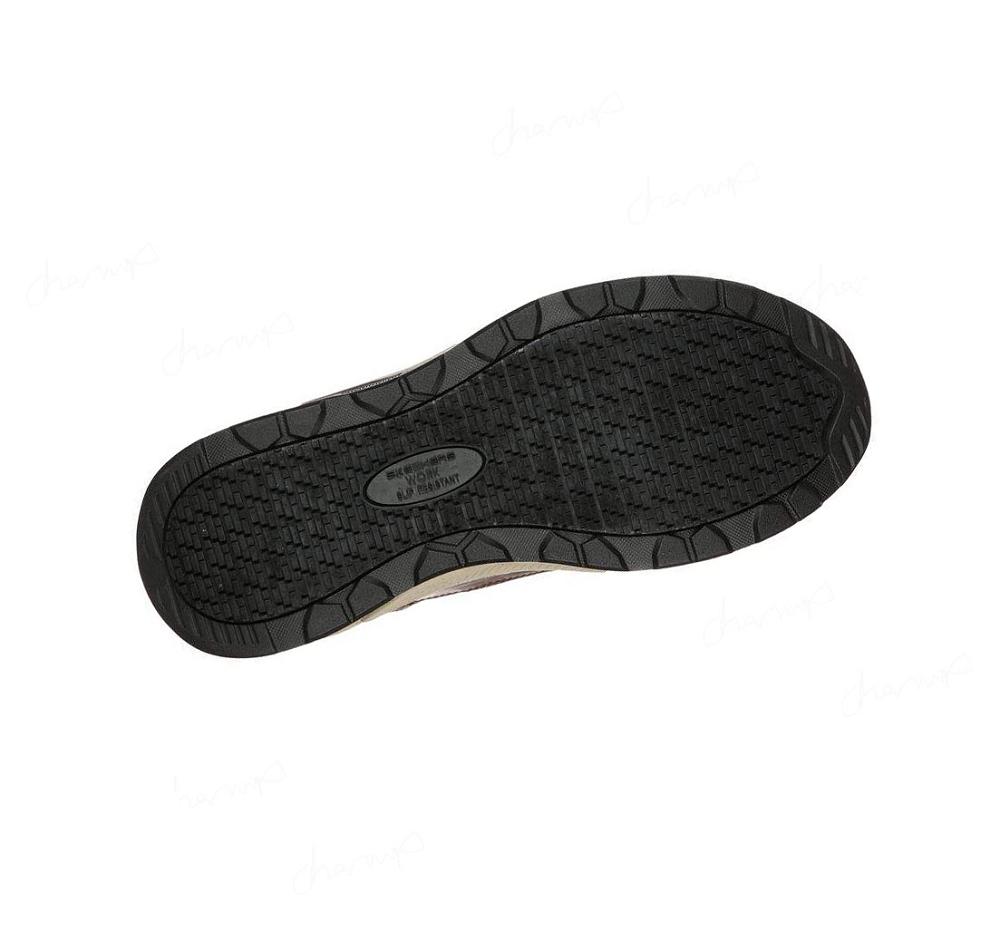 Zapatos De Trabajo Skechers Relaxed Fit: Max Stout Alloy Puntera Hombre Marrones | T211X_AR