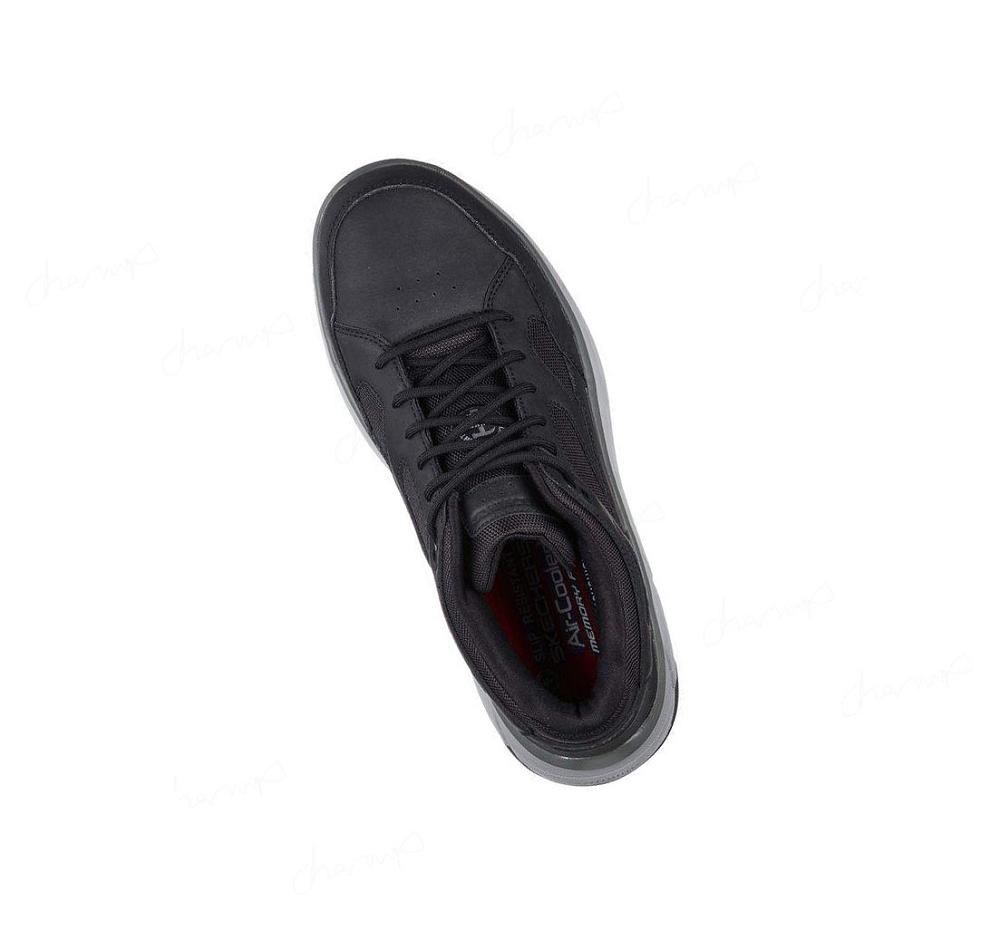 Zapatos De Trabajo Skechers Relaxed Fit: Max Stout Alloy Puntera Hombre Negras | T236L_AR