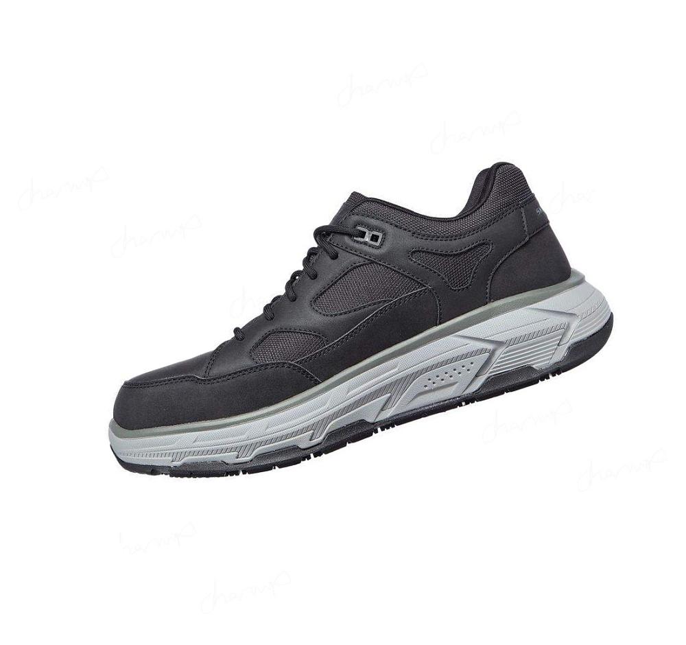 Zapatos De Trabajo Skechers Relaxed Fit: Max Stout Alloy Puntera Hombre Negras | T236L_AR