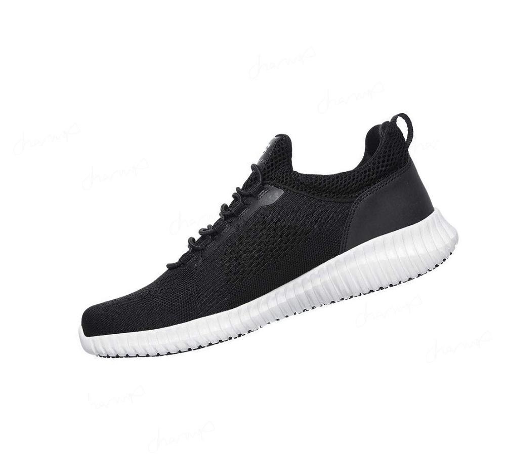 Zapatos De Trabajo Skechers Relaxed Fit: Cessnock SR Hombre Negras Blancas | TA36A_AR