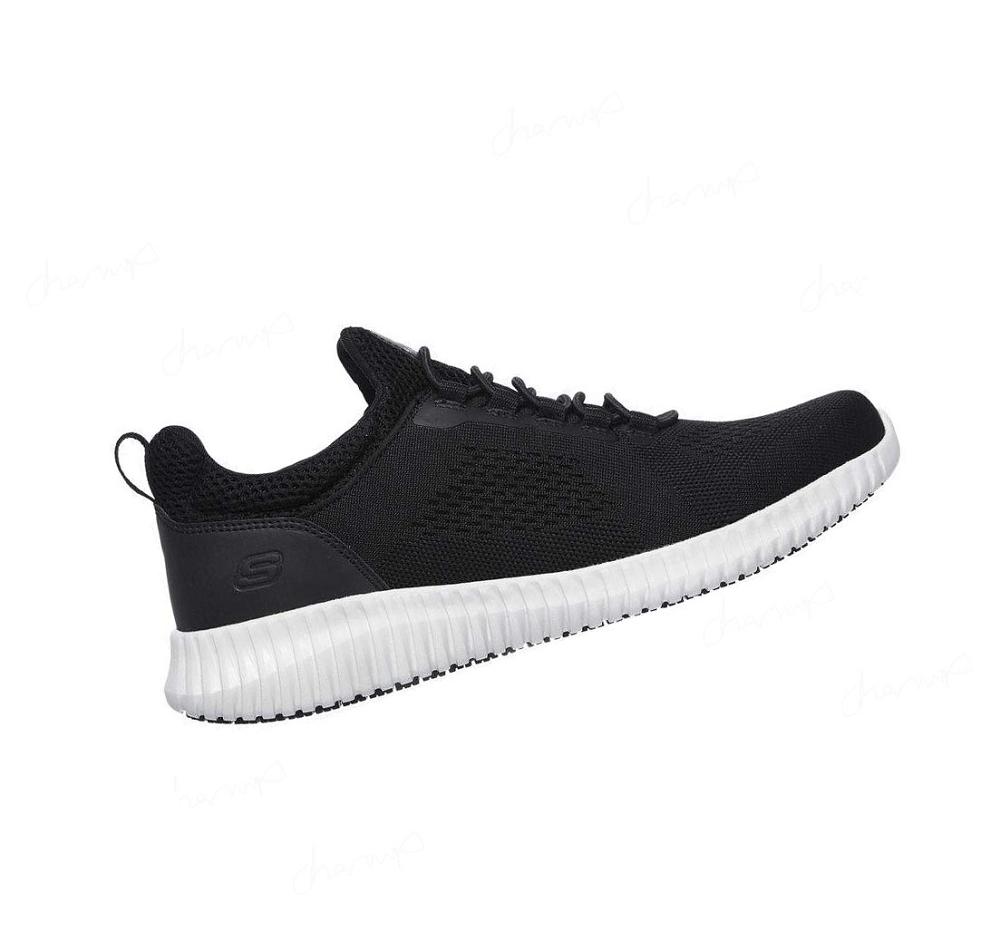 Zapatos De Trabajo Skechers Relaxed Fit: Cessnock SR Hombre Negras Blancas | TA36A_AR