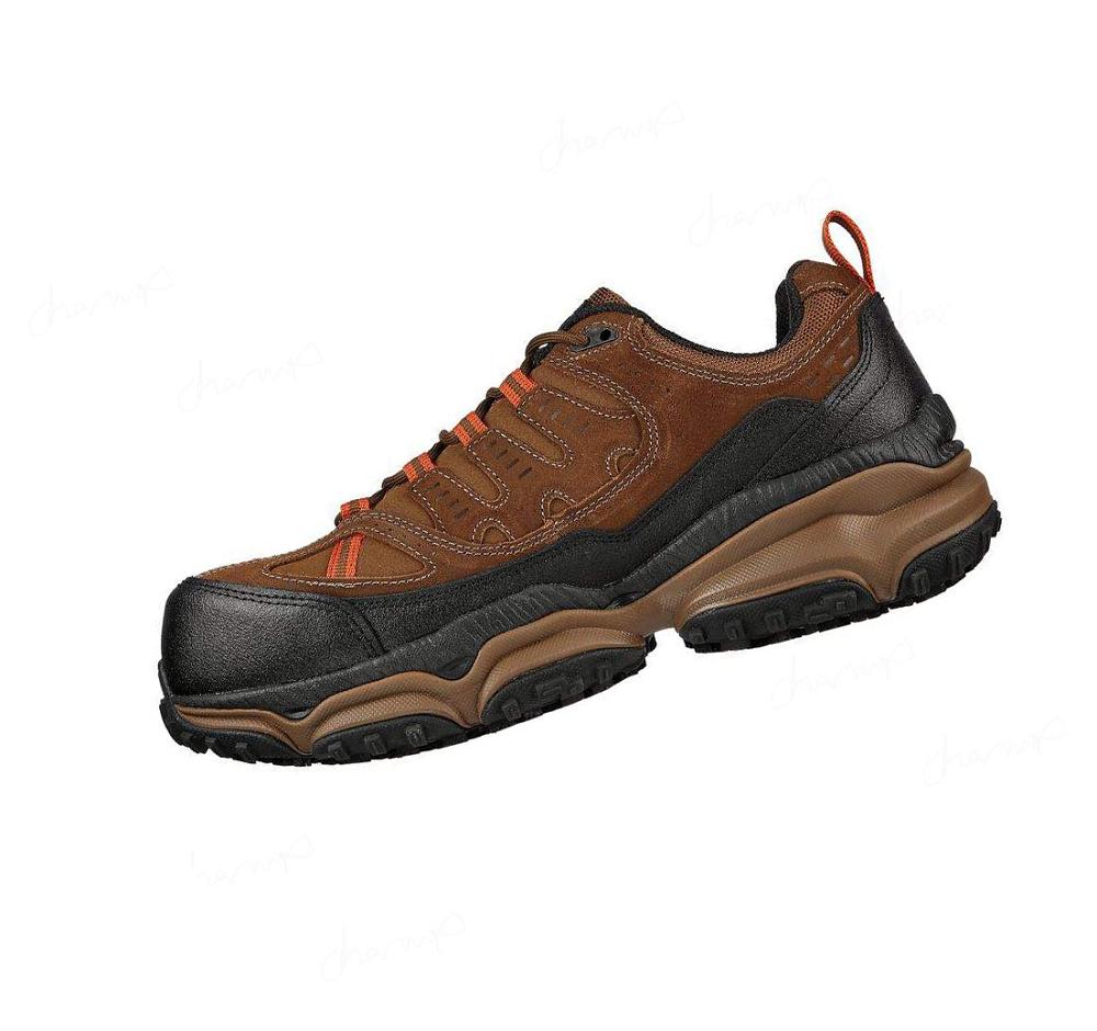 Zapatos De Trabajo Skechers Rugged Alpine Comp Puntera Hombre Marrones | A011A_AR