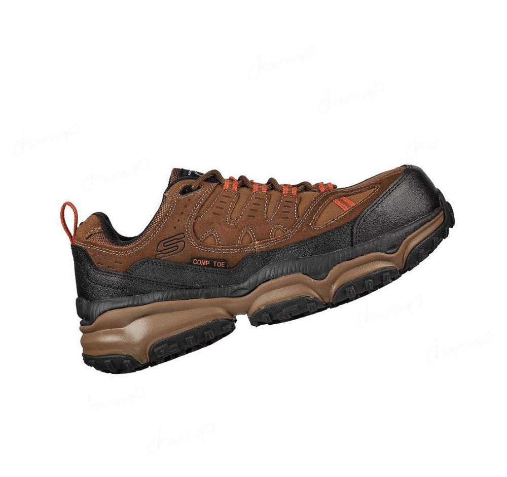 Zapatos De Trabajo Skechers Rugged Alpine Comp Puntera Hombre Marrones | A011A_AR