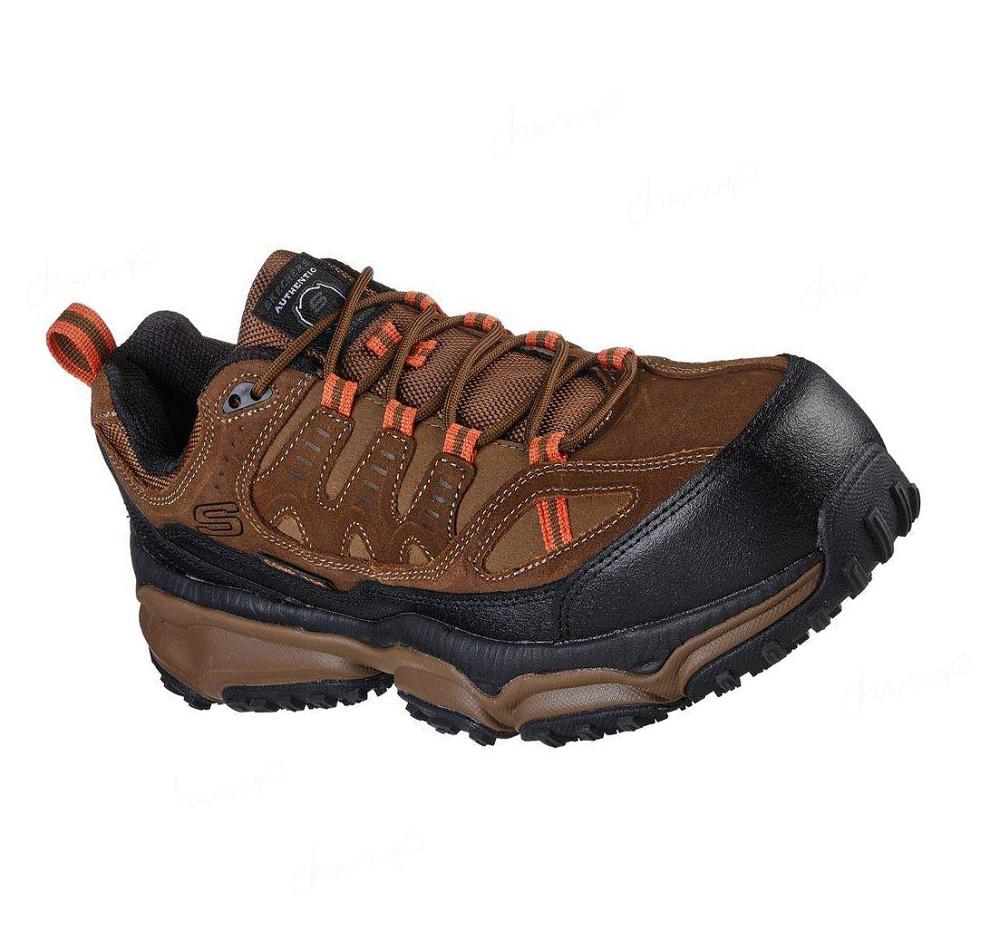 Zapatos De Trabajo Skechers Rugged Alpine Comp Puntera Hombre Marrones | A011A_AR