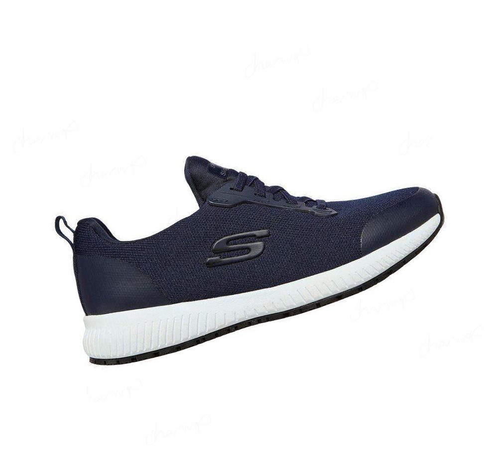 Zapatos De Trabajo Skechers Squad SR Mujer Azul Marino | A3A6W_AR