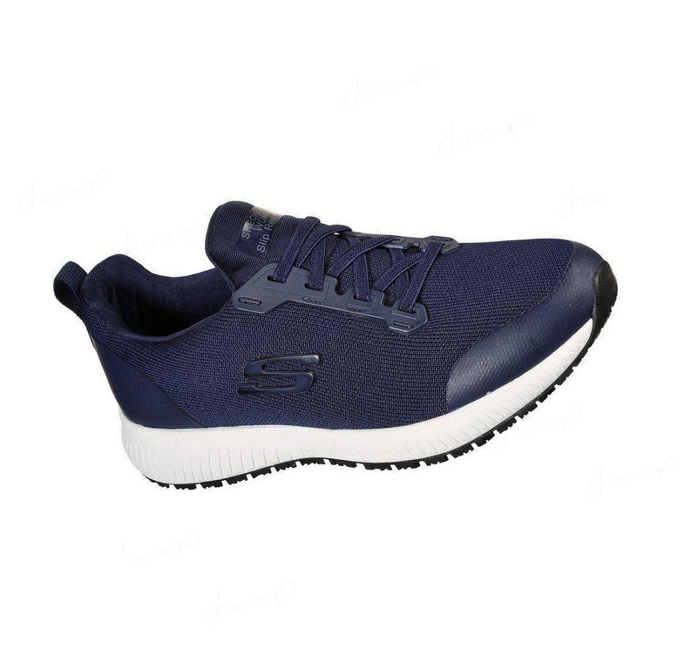 Zapatos De Trabajo Skechers Squad SR Mujer Azul Marino | A3A6W_AR