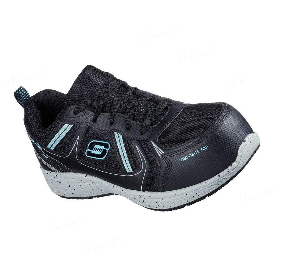 Zapatos De Trabajo Skechers Summits SR - Jaily Mujer Negras Verde Menta | 60960_AR