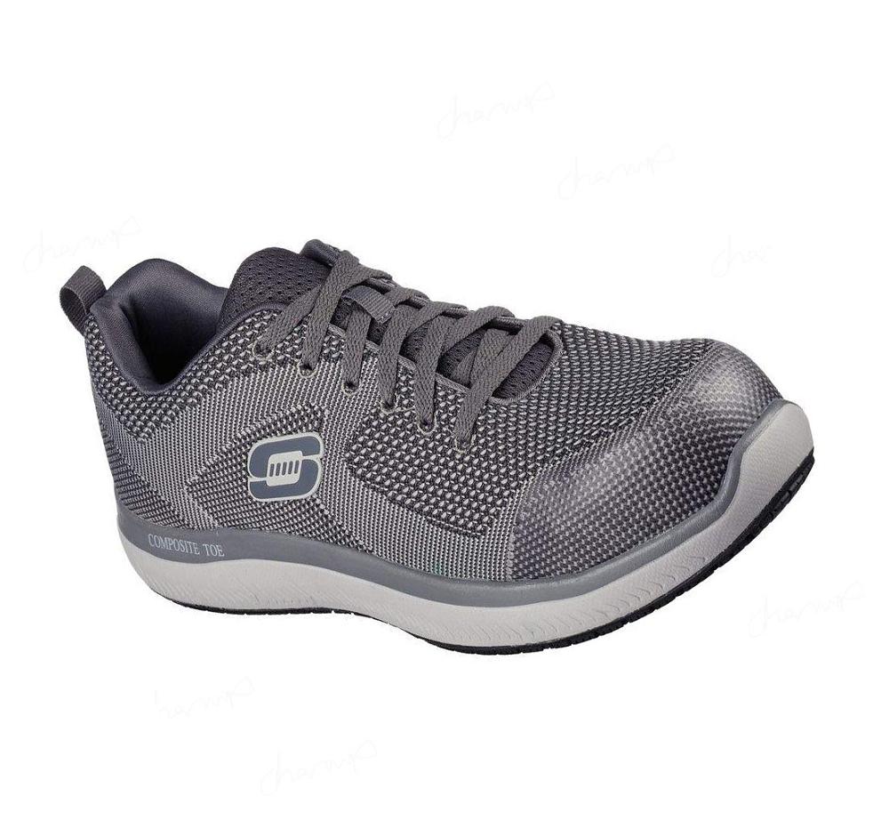 Zapatos De Trabajo Skechers Summits SR Comp Puntera Hombre Gris | A186A_AR