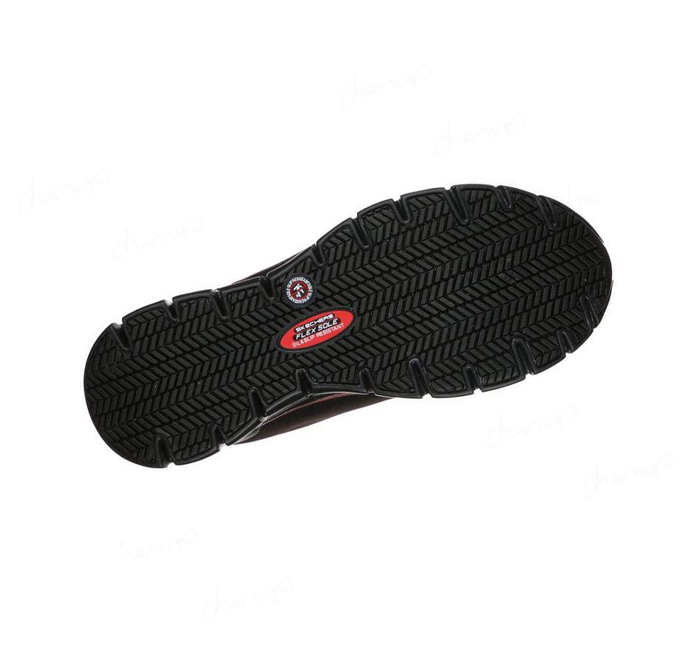 Zapatos De Trabajo Skechers Sure Pista - Chiton Alloy Puntera Mujer Negras Rosas Doradas | 6196L_AR