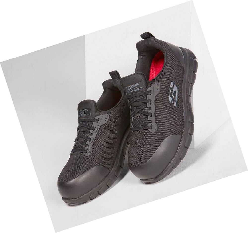 Zapatos De Trabajo Skechers Sure Pista - Irmo Alloy Puntera Mujer Negras | 6221A_AR