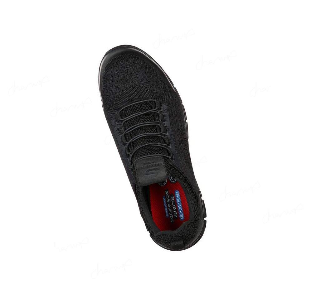 Zapatos De Trabajo Skechers Synergy - Omat Alloy Puntera Hombre Negras | 56865_AR