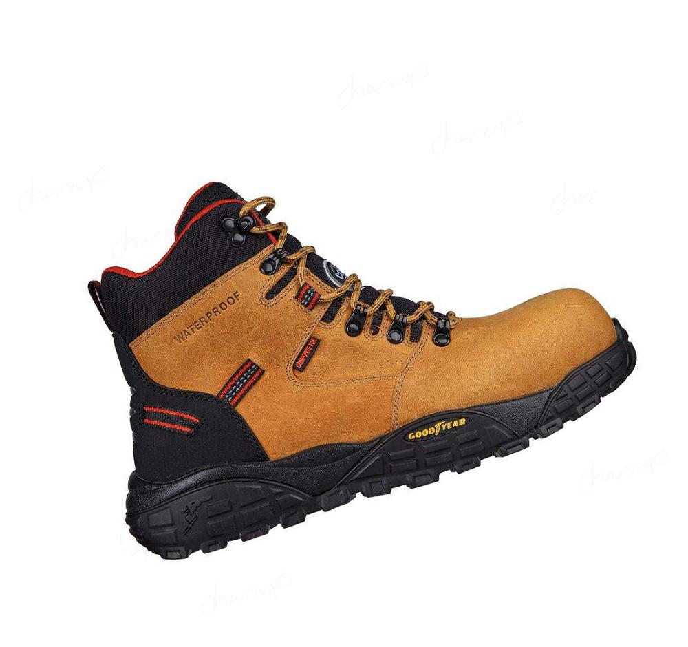 Zapatos De Trabajo Skechers Treadix WP Comp Puntera Hombre Marrones | 52113_AR