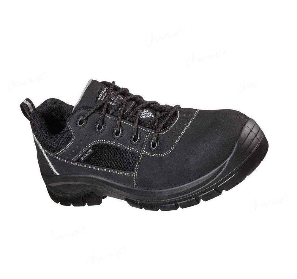 Zapatos De Trabajo Skechers Trophus ST Hombre Negras | 3961X_AR