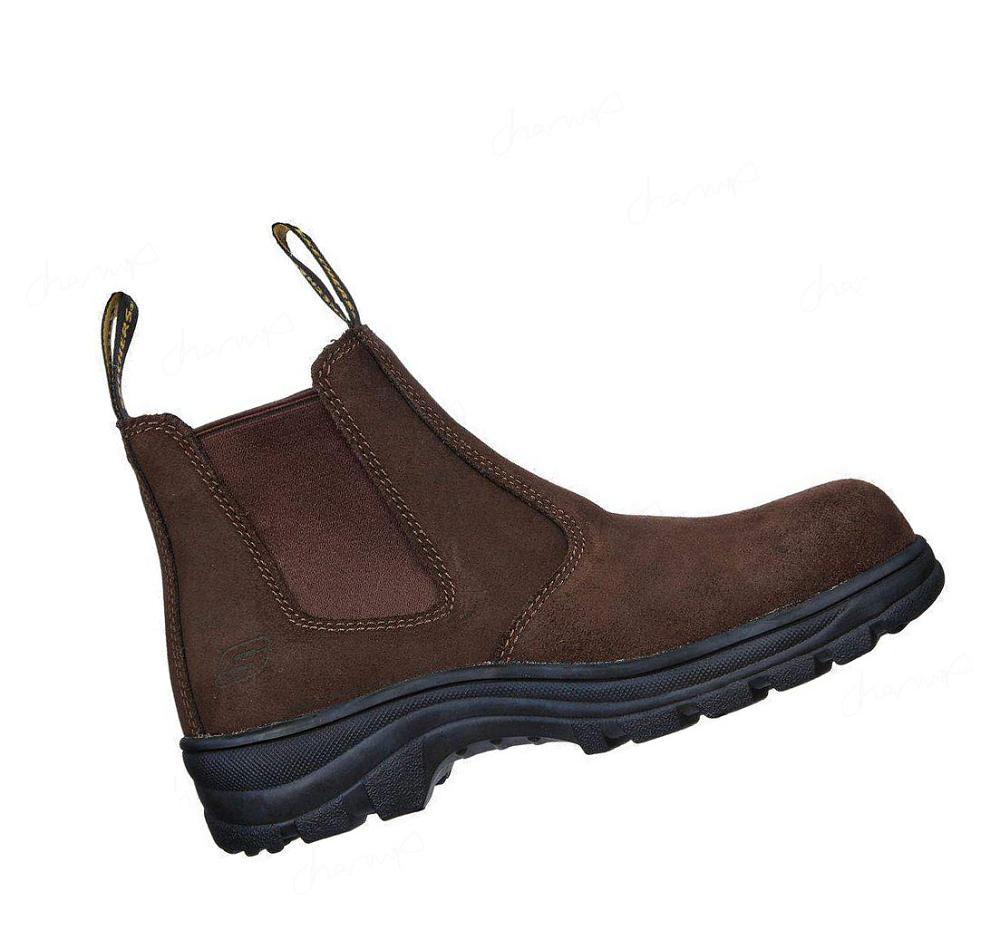 Zapatos De Trabajo Skechers Workshire - Jannit Comp Puntera Mujer Marrones | 5696K_AR