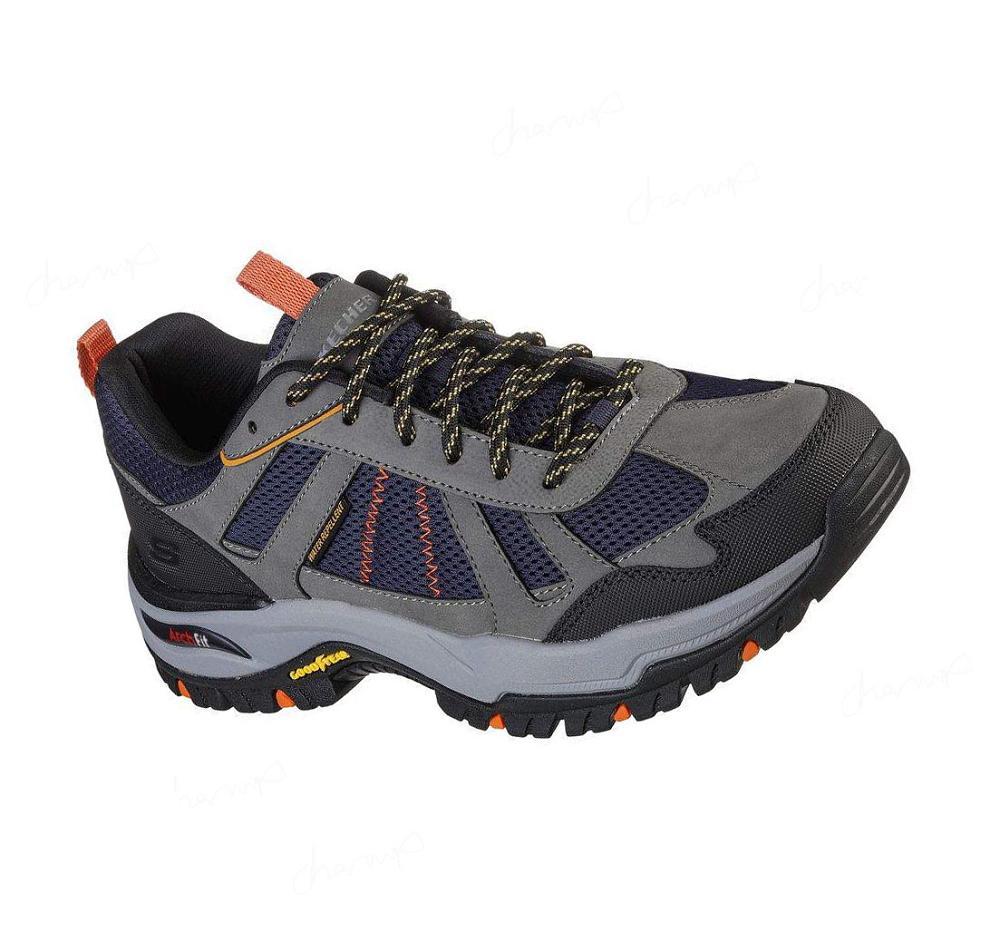 Zapatos Oxford Skechers Arch Fit Dawson - Vortego Hombre Azul Marino Gris | IT36R_AR