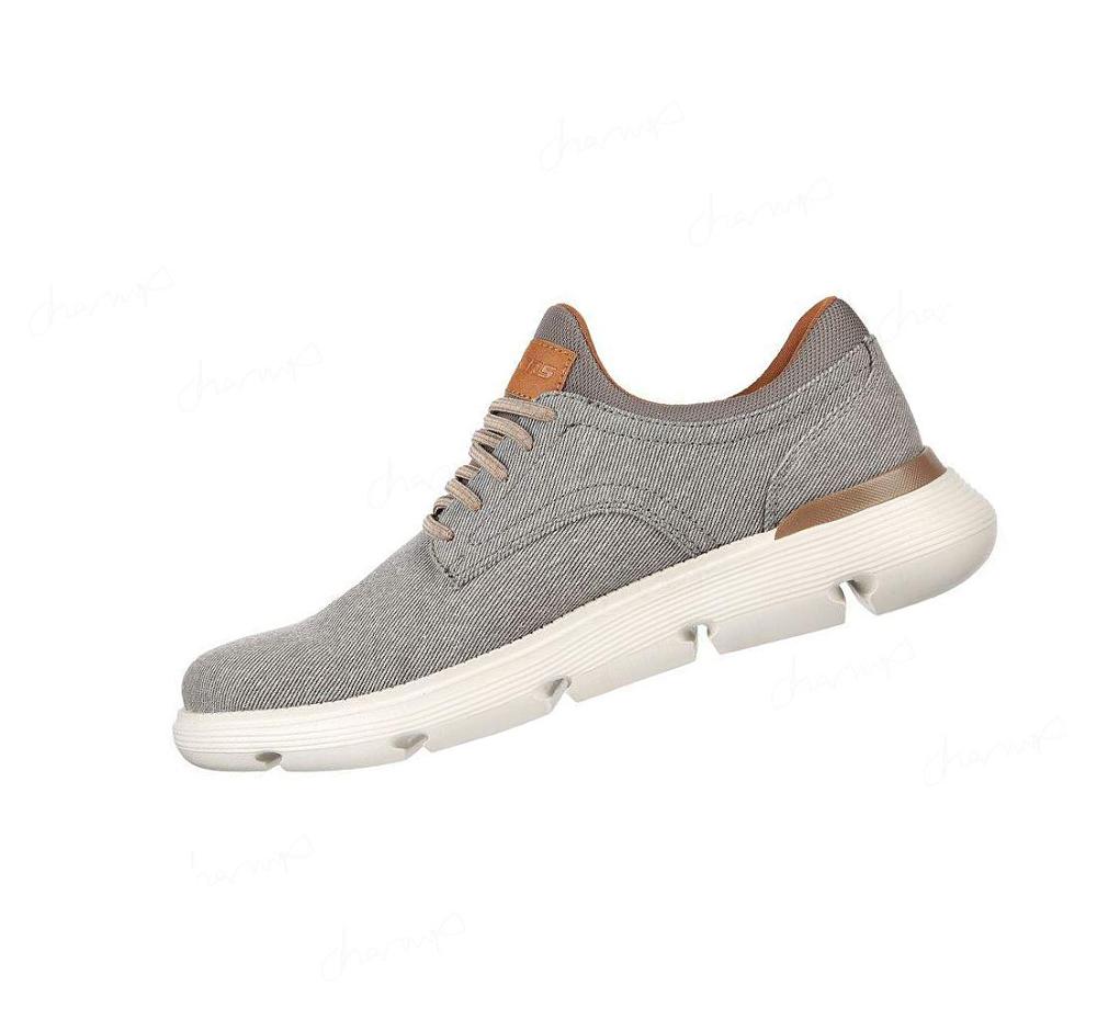 Zapatos Oxford Skechers Garza - Romano Hombre Gris Marrones | I361X_AR