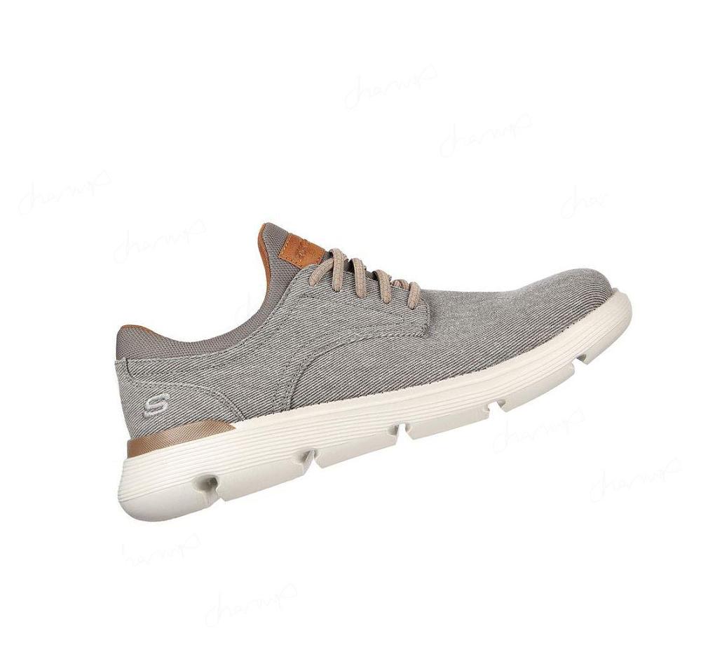 Zapatos Oxford Skechers Garza - Romano Hombre Gris Marrones | I361X_AR